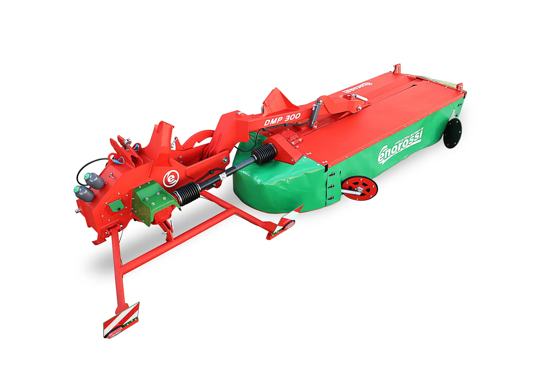 Pendulum disc mower with conditioner