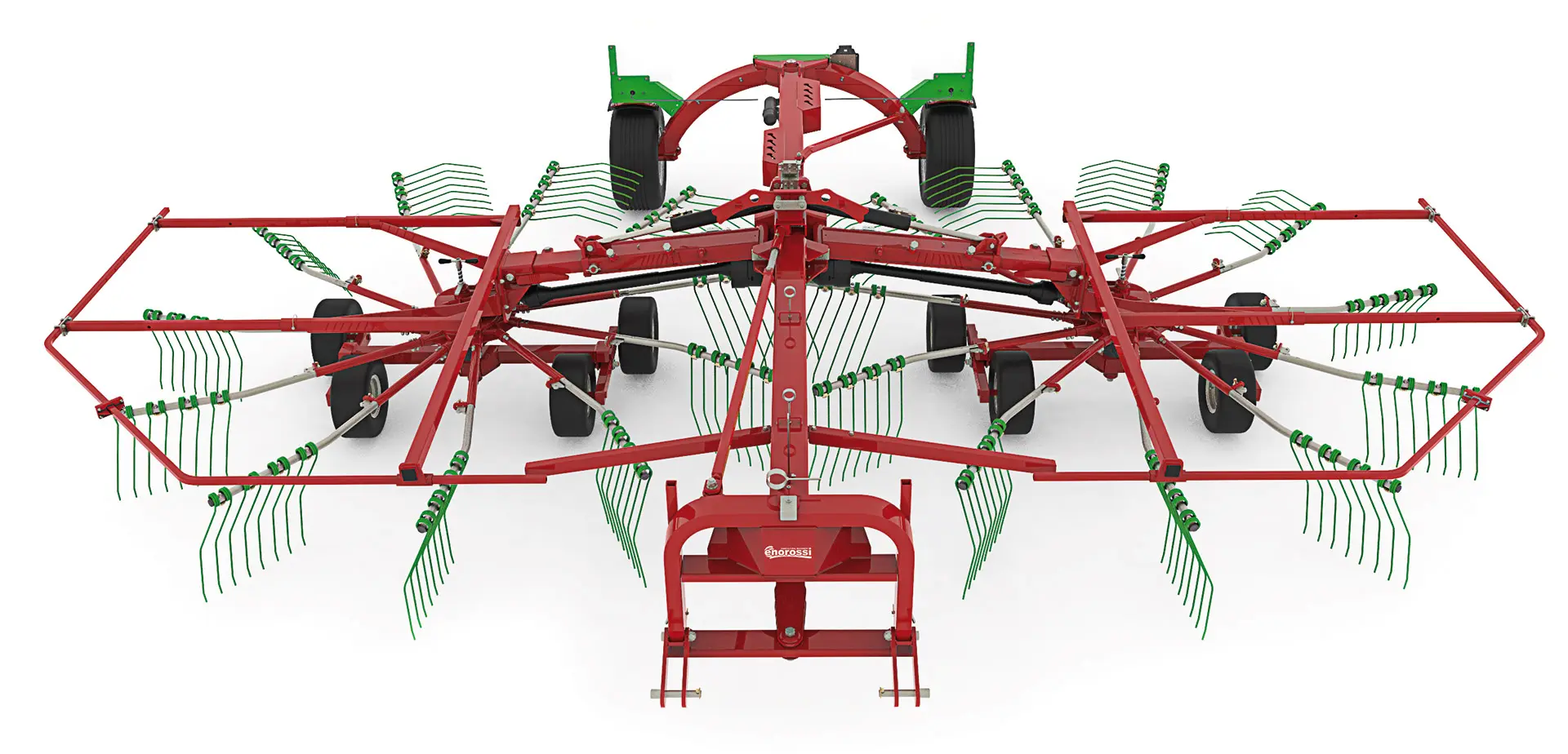 Double rotor rakes